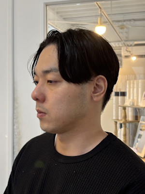 フェザーパーママッシュセンターパートニュアンスパーマ
