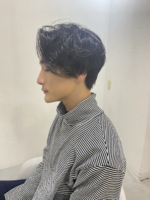 前下がりセンターパートパーマ/東伏見/田無/保谷/武蔵関西武