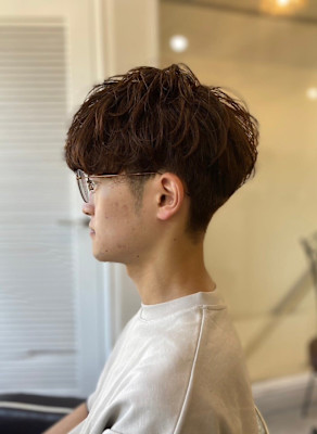 MEN'S HAIRアッシュブラックベリーショート