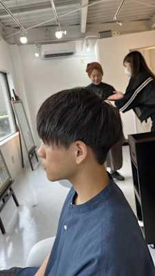ダークアッシュMEN'S HAIRカルマパーマニュアンスパー