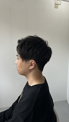 MEN'S HAIRダークアッシュベリーショート