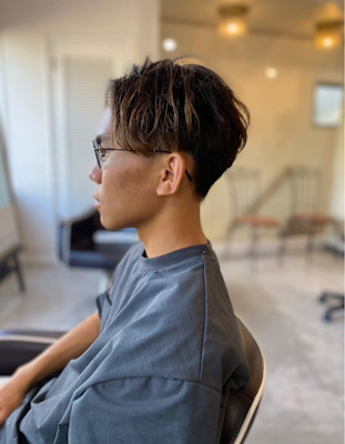 MEN'SHAIRアッシュブラックカルマパーマ