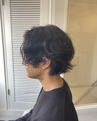 20代30代40代◎刈り上げセンターパートフェザーパーマ