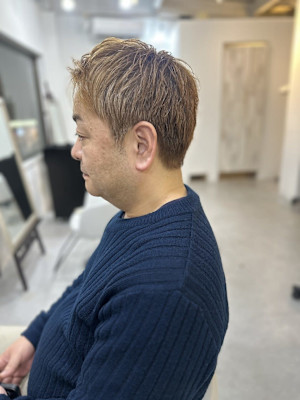 20代30代40代◎刈り上げセンターパートヘーゼルブラウン