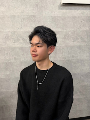 20代30代40代◎刈り上げセンターパートニュアンスパーマ