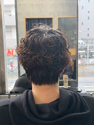 マッシュニュアンスパーマツーブロックマッシュ
