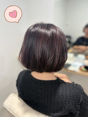 ショコラベリー×丸みボブ