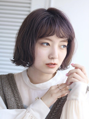 20代30代40代イメチェン似合わせカットフルバングレッドブ