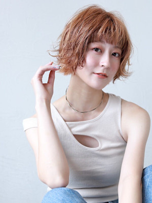 20代30代40代イメチェン似合わせカットフルバングレッドブ