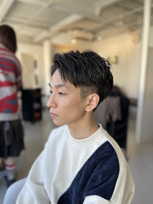20代30代40代◎スーツ短髪刈り上げツーブロックブルーブラ