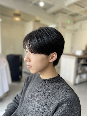 20代30代40代◎韓国風センターパートマッシュヘア
