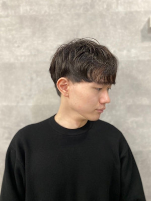 20代30代40代◎韓国マッシュスペインカールブルーブラック