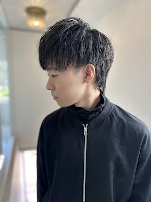 20代30代40代◎韓国マッシュスペインカールブルーブラック