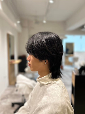 20代30代40代◎韓国マッシュスペインカールブルーブラック
