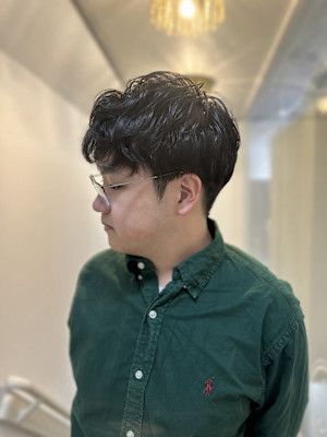 20代30代40代◎ニュアンスパーマ韓国風マッシュ刈り上げ