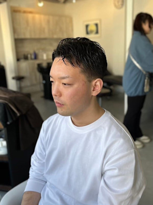 20代30代40代◎MEN'SHAIRブルーブラック刈り上げ