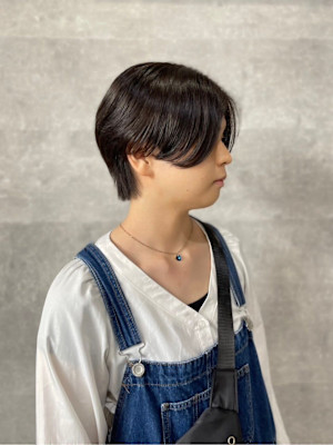 大人可愛い20代30代40代◎ショートスタイルブルーブラック