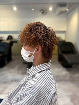 20代30代40代◎MEN'SHAIRメンズパーマオレンジブ
