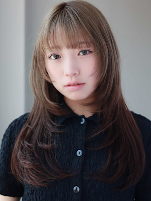 大人可愛い20代30代40代◎デザインカラーセミディレイヤー