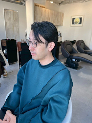 20代30代40代◎ツーブロックマッシュセンターパート