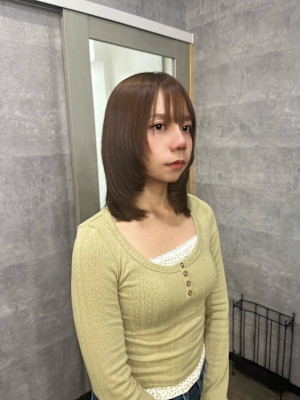 大人可愛い20代30代40代◎似合わせカットミディアムレイヤ