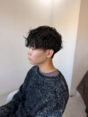 20代30代40代◎波巻きシャドウパーマメンズヘア/高田馬場