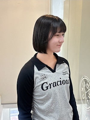 大人可愛い20代30代40代◎似合わせカットミニボブ顔周りカ