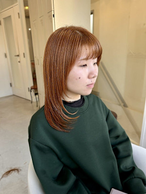 大人可愛い20代30代40代◎ミディアムレイヤーカット顔周り