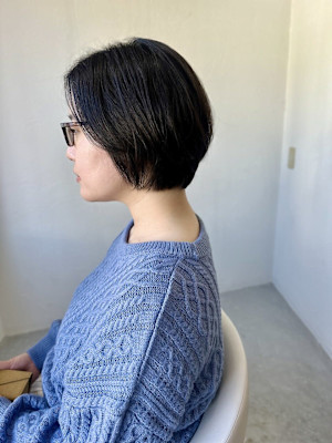 大人可愛い20代30代40代◎ダークアッシュ大人ショートボブ