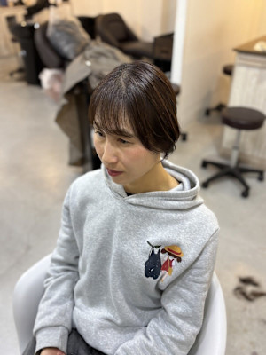 フェードカットシャドーパーマ短髪アップバング