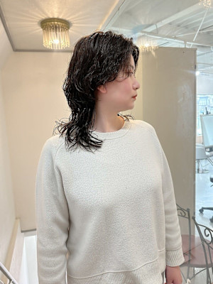 ウルフカットパーマクラゲヘアクラゲカットウルフパーマ