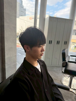 メンズマッシュツーブロックフェザーショート/東伏見/田無/保
