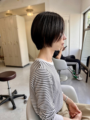 ショートカットショートボブハッシュカット/東伏見