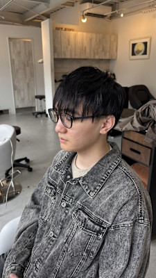 マッシュ短髪ニュアンスパーマ