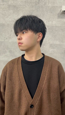 ツーブロックメンズマッシュラウンドマッシュ/東伏見