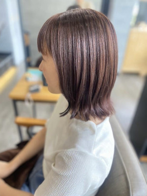 20代30代40代◎似合わせカットチェリーブラウンミニウルフ