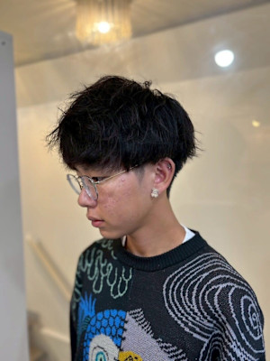 MEN'SHAIRアッシュブラックショートスタイル