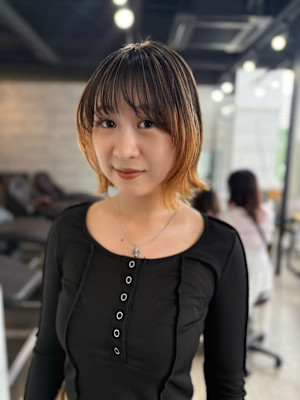 20代30代40代◎似合わせカットくびれヘアアプリコットオレ