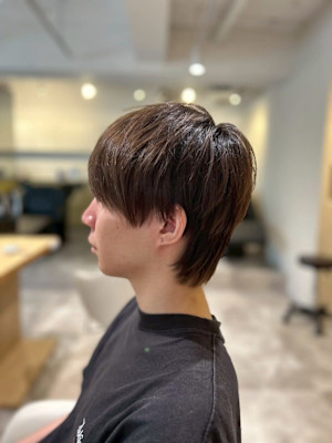 20代30代40代◎似合わせカットフェザーパーマブルーブラッ