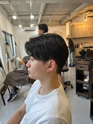 20代30代40代◎似合わせブルーブラック韓国風パーマ