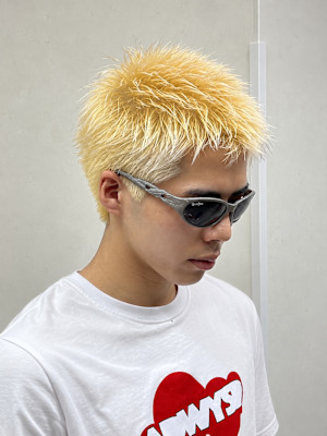 メンズショート×ブロンド
