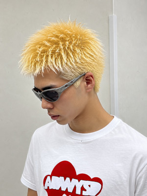 メンズショート×ブロンド