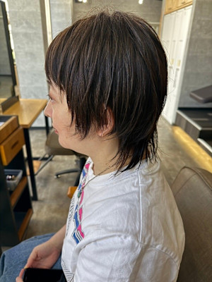 20代30代40代◎似合わせカット暗めカラーショートウルフ