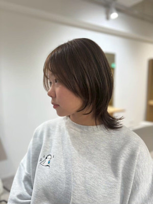 顔周りレイヤー×ウルフ