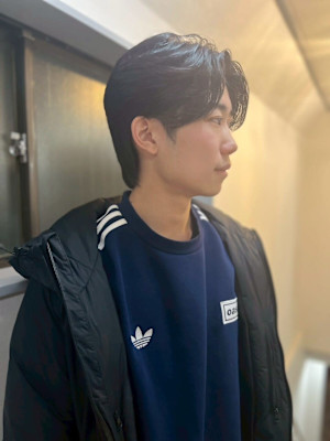 20代30代40代◎刈り上げセンターパート毛流れパーマ