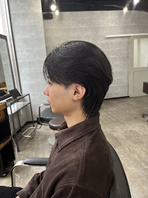 20代30代40代◎似合わせカット毛流れ黒髪フェザーパーマ