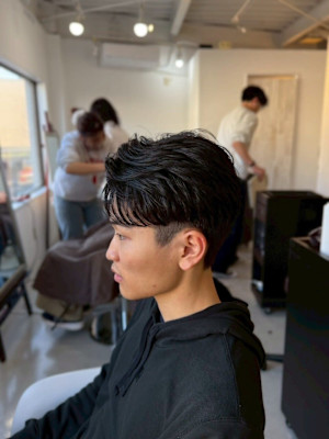 20代30代40代◎刈り上げセンターパート韓国風マッシュ