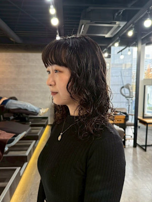 セミロングレイヤーカットパーマ/高田馬場/新宿/代々木/新大