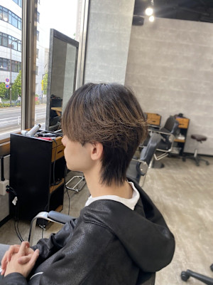 フェザーパーママッシュセンターパートツーブロックセンター分け