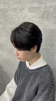 曲がる縮毛矯正センターパートセンター分けマッシュメンズ